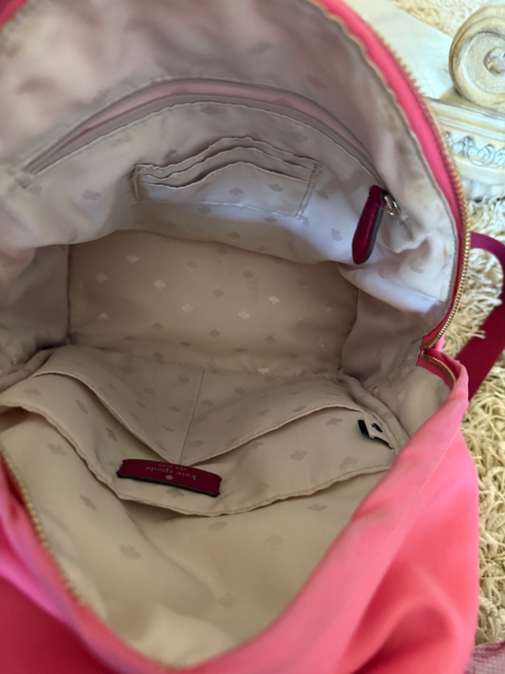 Kate Spade New York Chelsea Medium Nylon Backpack Pink - Picture 7 of 12